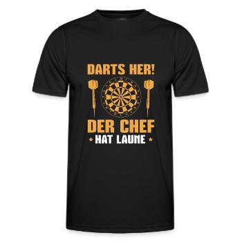 Dart Dartscheibe Dartspieler Geschenk - Männer Funktions-T-Shirt - Schwarz - Vorne - AI Model Male 178 dark (178cm)