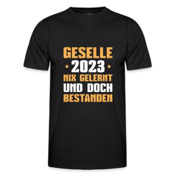 Geselle 2023 Gesellenprüfung bestanden - Männer Funktions-T-Shirt - Schwarz - Vorne - AI Model Male 178 dark (178cm)