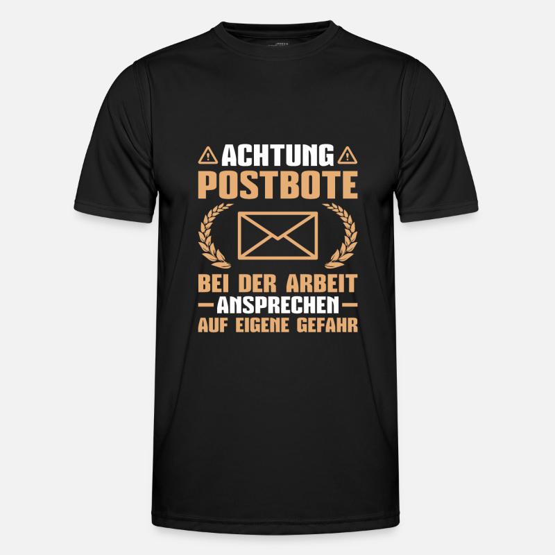 Post Paketdienst Briefträger Postbote - Männer Funktions-T-Shirt - Schwarz