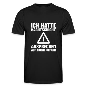 Arbeit Beruf Lustiger Spruch - Männer Funktions-T-Shirt - Schwarz - Vorne - AI Model Male 178 dark (178cm)