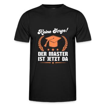 Masterprüfung bestanden Studium Abschluss Master - Männer Funktions-T-Shirt - Schwarz - Vorne - AI Model Male 178 dark (178cm)