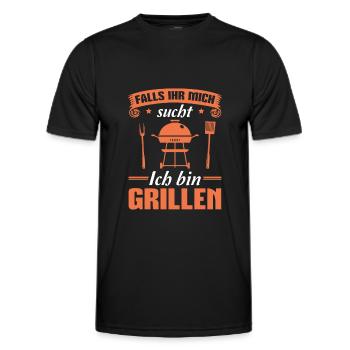 Grillen Barbecue Grillparty Grillbesteck Grill - Männer Funktions-T-Shirt - Schwarz - Vorne - AI Model Male 178 dark (178cm)