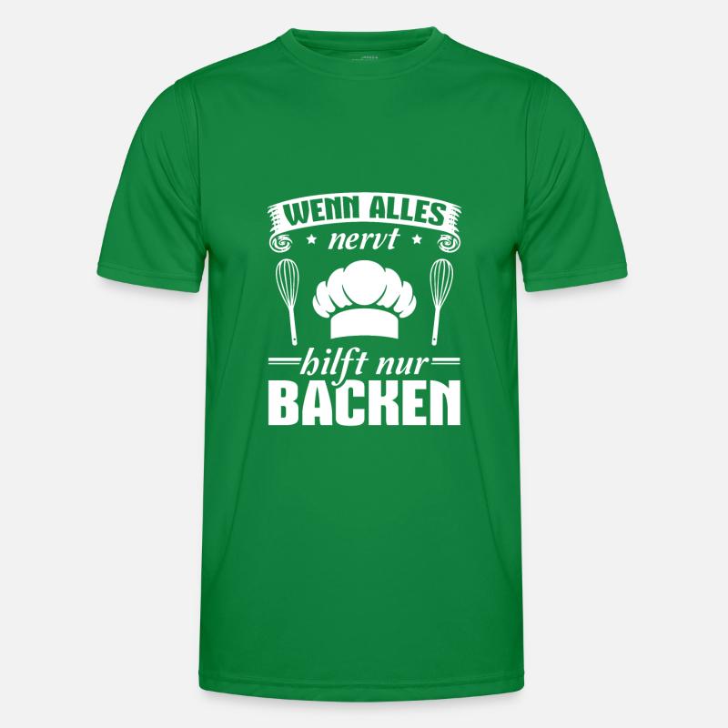 Backen Bäckerei Backstube Hobbybäcker Bäcker Männer Funktions-T-Shirt