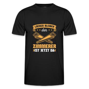 Zimmermann Handwerk Werkzeug Zimmerer Geschenk - Männer Funktions-T-Shirt - Schwarz - Vorne - AI Model Male 178 dark (178cm)