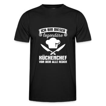 Koch Ausbildung Küchenchef - Männer Funktions-T-Shirt - Schwarz - Vorne - AI Model Male 178 dark (178cm)