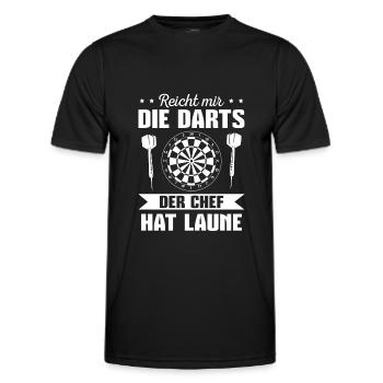 Dartsport Dartscheibe Dartspieler Geschenk - Männer Funktions-T-Shirt - Schwarz - Vorne - AI Model Male 178 dark (178cm)