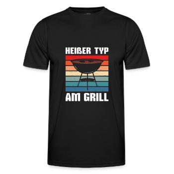 Grillen Grillsaison Barbecue Grill - Männer Funktions-T-Shirt - Schwarz - Vorne - AI Model Male 178 dark (178cm)
