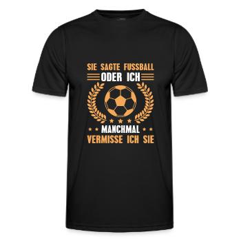 Fussball Fußballverein Fußballer - Männer Funktions-T-Shirt - Schwarz - Vorne - AI Model Male 178 dark (178cm)