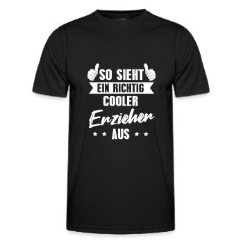 Erziehung Kita Erzieher Geschenkidee - Männer Funktions-T-Shirt - Schwarz - Vorne - AI Model Male 178 dark (178cm)