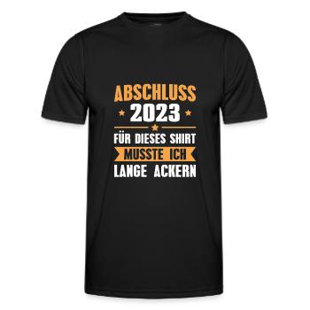 Abschluss 2023 Mittlere Reife Abschlussprüfung - Männer Funktions-T-Shirt - Schwarz - Vorne - AI Model Male 178 dark (178cm)