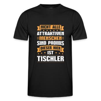 Schreiner Handwerker Schreinermeister Tischler - Männer Funktions-T-Shirt - Schwarz - Vorne - AI Model Male 178 dark (178cm)