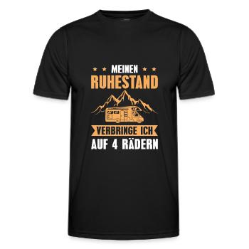 Ruhestand Pension Camping Camper in Rente - Männer Funktions-T-Shirt - Schwarz - Vorne - AI Model Male 178 dark (178cm)