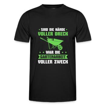 Gärtner Spruch Gartenarbeit Schrebergarten - Männer Funktions-T-Shirt - Schwarz - Vorne - AI Model Male 178 dark (178cm)