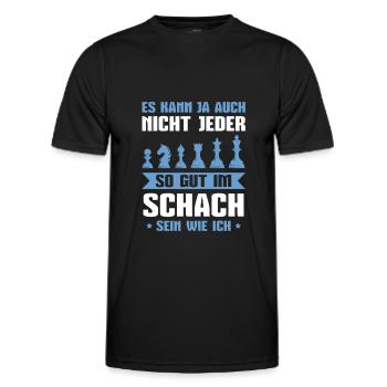 Schach So gut wie ich Schachspieler - Männer Funktions-T-Shirt - Schwarz - Vorne - AI Model Male 178 dark (178cm)