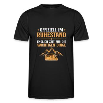 Rente Pension Wohnmobil Rentner - Männer Funktions-T-Shirt - Schwarz - Vorne - AI Model Male 178 dark (178cm)