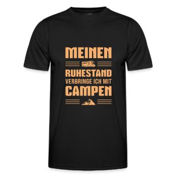 Ruhestand Wohnmobil Camping Rente - Männer Funktions-T-Shirt - Schwarz - Vorne - AI Model Male 178 dark (178cm)