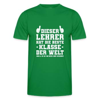 Klassenlehrer Lehrkraft Bester Lehrer - Männer Funktions-T-Shirt - Kelly Green - Vorne - AI Model Male 178 dark (178cm)