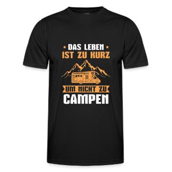 Camping Wohnmobil Spruch Camper Geschenkidee - Männer Funktions-T-Shirt - Schwarz - Vorne - AI Model Male 178 dark (178cm)