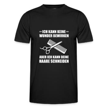 Ich kann keine Wunder bewirken Friseur - Männer Funktions-T-Shirt - Schwarz - Vorne - AI Model Male 178 dark (178cm)