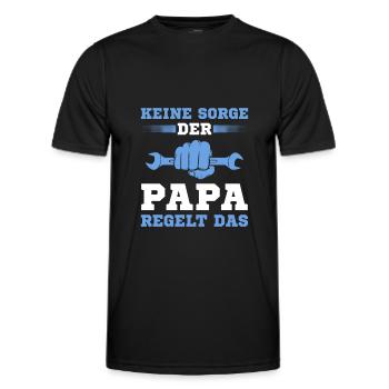 Schrauber Kfz Mechaniker Papa - Männer Funktions-T-Shirt - Schwarz - Vorne - AI Model Male 178 dark (178cm)