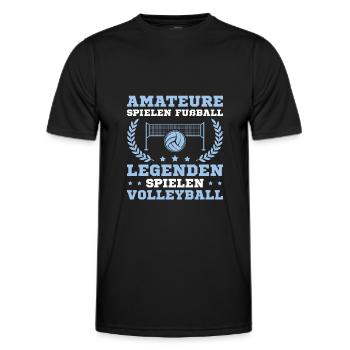 Volleyballer Legenden spielen Volleyball - Männer Funktions-T-Shirt - Schwarz - Vorne - AI Model Male 178 dark (178cm)
