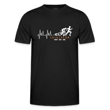 Triathlon Triathlet Sport Triathlon - Männer Funktions-T-Shirt - Schwarz - Vorne - AI Model Male 178 dark (178cm)