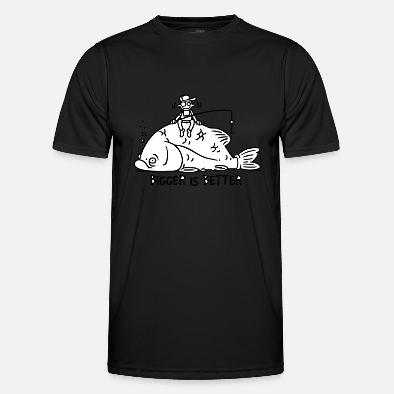BIGGER IS BETTER - Männer Funktions-T-Shirt - Schwarz