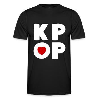 K-Pop Music Love - Men's Functional T-Shirt - black - Front - AI Model Male 178 dark (178cm)