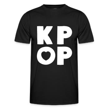 K-Pop Music Love - Men's Functional T-Shirt - black - Front - AI Model Male 178 dark (178cm)