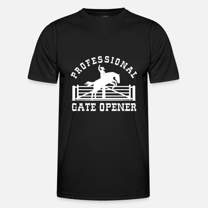 Professional Gate Opener - Men's Functional T-Shirt - black