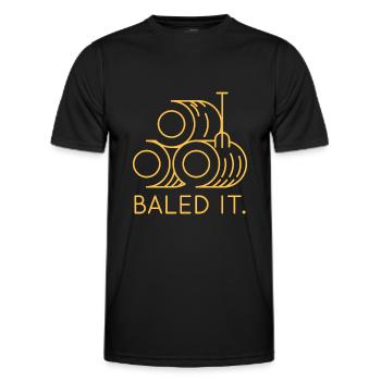 Mis en balles - T-shirt sport Homme - noir - Devant - AI Model Male 178 dark (178cm)