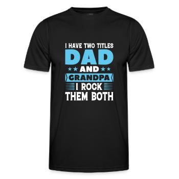 Papa und Opa - Männer Funktions-T-Shirt - Schwarz - Vorne - AI Model Male 178 dark (178cm)