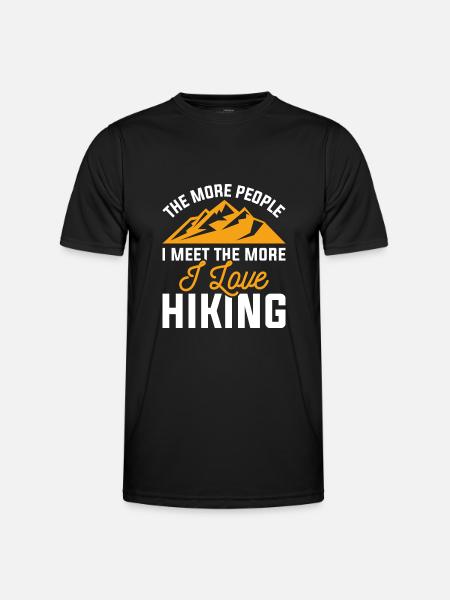 I Love Hiking - Men's Functional T-Shirt - black