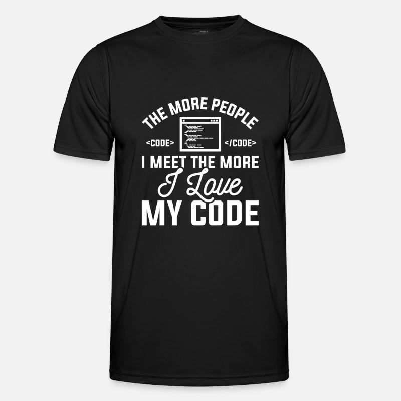 I Love My Code - Men's Functional T-Shirt - black