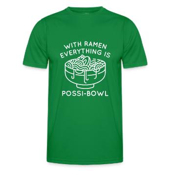 Mit Ramen ist alles Possi-Bowl - Männer Funktions-T-Shirt - Kelly Green - Vorne - AI Model Male 178 dark (178cm)