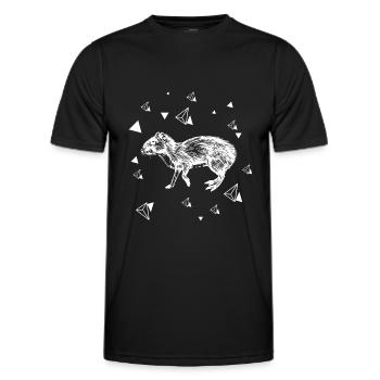 Rat - rongeur - T-shirt sport Homme - noir - Devant - AI Model Male 178 dark (178cm)