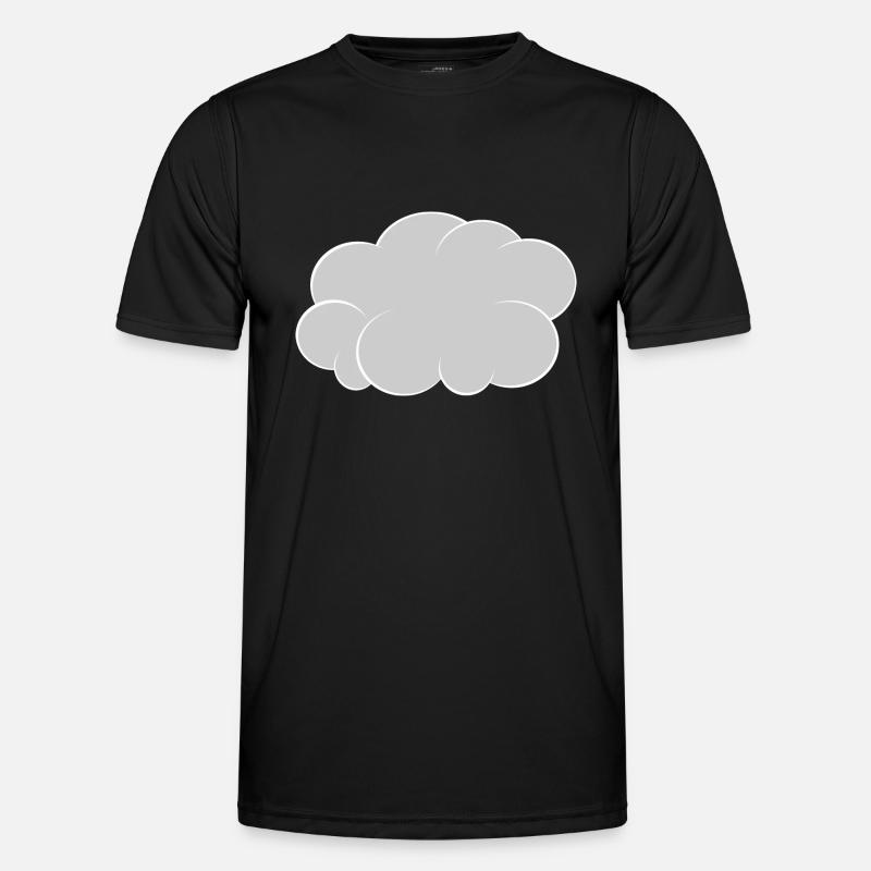 cloud cloud gray white - Men's Functional T-Shirt - black