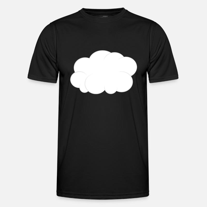 cloud cloud white gray - Men's Functional T-Shirt - black
