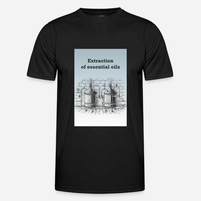 Extraktion von ätherischen Ölen - Männer Funktions-T-Shirt - Schwarz