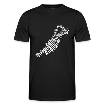 Trompette - T-shirt sport Homme - noir - Devant - AI Model Male 178 dark (178cm)
