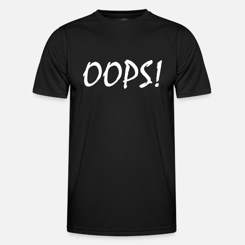 Oops - Männer Funktions-T-Shirt - Schwarz