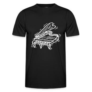 Piano Musician - Men's Functional T-Shirt - black - Front - AI Model Male 178 dark (178cm)