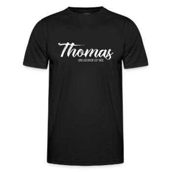 Thomas une légende Cadeau T shirt thomas - T-shirt sport Homme - noir - Devant - AI Model Male 178 dark (178cm)