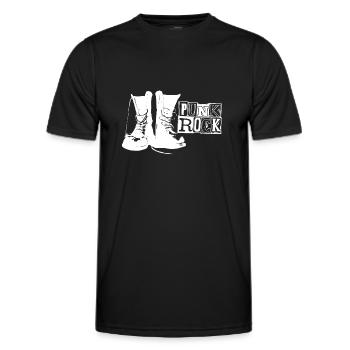 PunkRock - Männer Funktions-T-Shirt - Schwarz - Vorne - AI Model Male 178 dark (178cm)