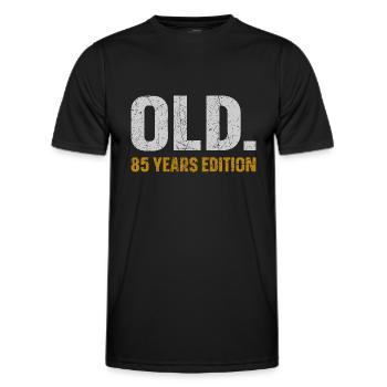 Old 85 Years Edition 85. Geburtstag Geschenkidee - Männer Funktions-T-Shirt - Schwarz - Vorne - AI Model Male 178 dark (178cm)
