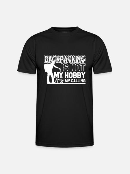 Backpacking Backpacking Is My Calling - Men's Functional T-Shirt - black