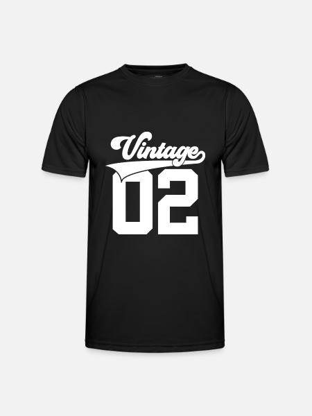 24E ANNIVERSAIRE MILLÉSIME 2002 - T-shirt sport Homme - noir