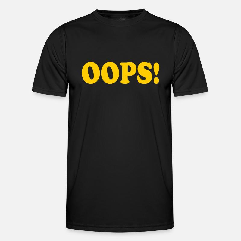 Oops - Männer Funktions-T-Shirt - Schwarz