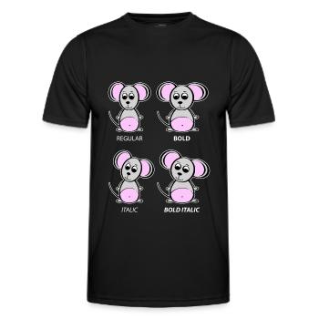 Grafiker Maus - Typografie-Erklärung - Männer Funktions-T-Shirt - Schwarz - Vorne - AI Model Male 178 dark (178cm)