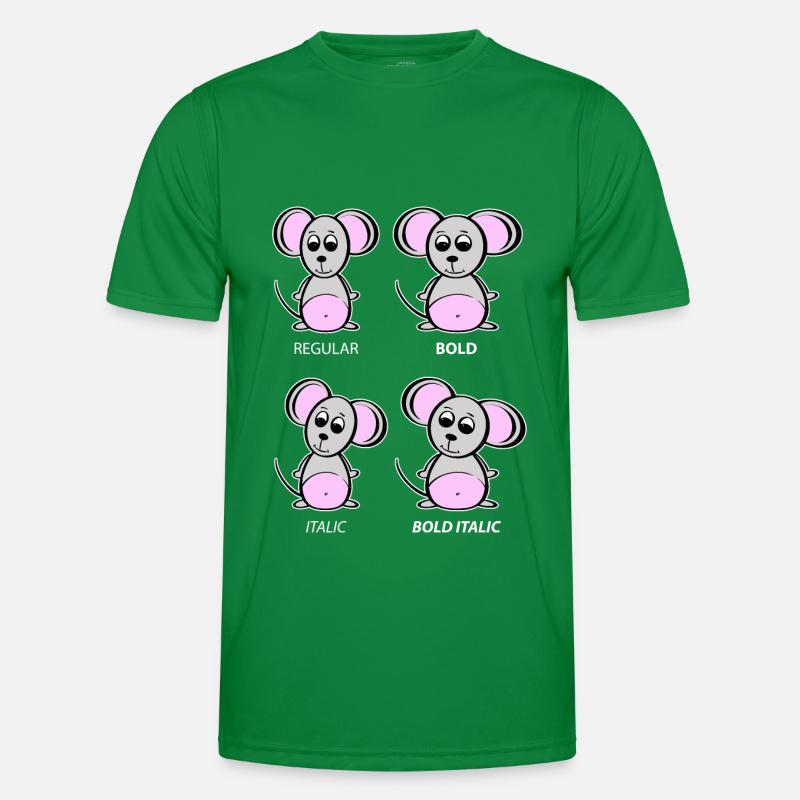 Graphic Designer Mouse - Explication de la typographie T-shirt sport Homme